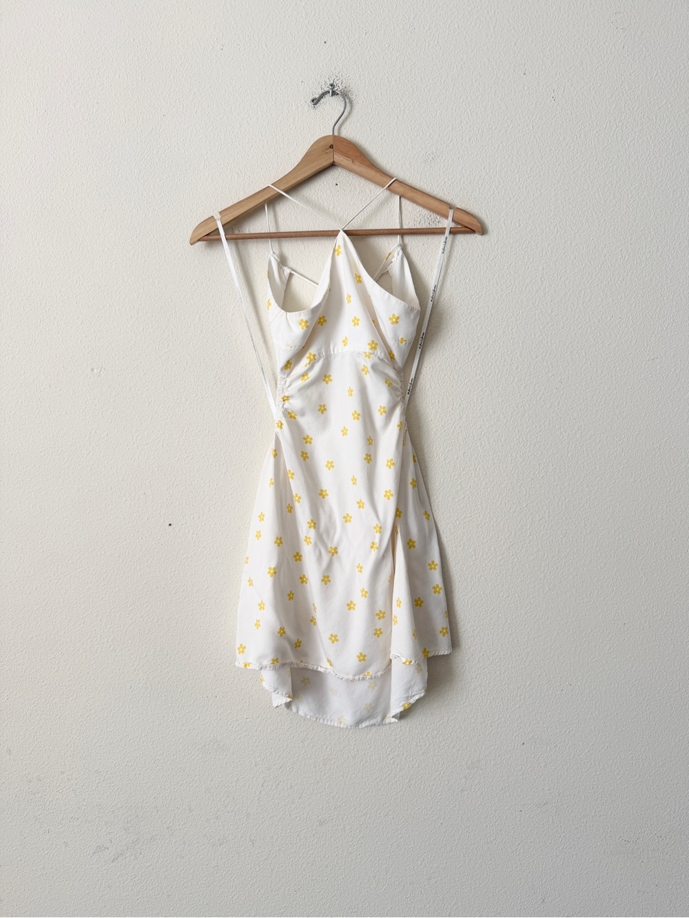 For Love & Lemons x Revolve SMALL Kyra white yellow floral mini dress - Picture 2 of 8